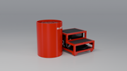 DROP Cold Plunge Tub red · fl [bc color=red view=fl]