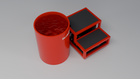 DROP Cold Plunge Tub red · top [bc color=red view=top]