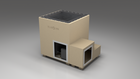 BlueCube LIMITLESS cold plunge tub beige with carbon fiber tub right front view [bc color=beige screen=frame deck=none tub=carbon-fiber view=fr]
