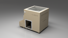 BlueCube LIMITLESS cold plunge tub beige with gel coated tub left back view [bc color=beige screen=frame deck=none tub=gel-coated view=bl]