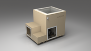 BlueCube LIMITLESS cold plunge tub beige with gel coated tub right back view [bc color=beige screen=frame deck=none tub=gel-coated view=br]