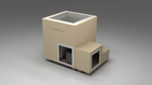 BlueCube LIMITLESS cold plunge tub beige with gel coated tub right front view [bc color=beige screen=frame deck=none tub=gel-coated view=fr]