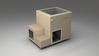 BlueCube LIMITLESS cold plunge tub beige with hempcarbon tub right back view [bc color=beige screen=frame deck=none tub=hempcarbon view=br]