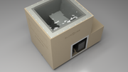 BlueCube LIMITLESS cold plunge tub beige with hempcarbon tub top down view [bc color=beige screen=frame deck=none tub=hempcarbon view=top]