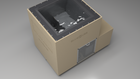 BlueCube LIMITLESS cold plunge tub beige with perforated screens with carbon fiber tub top down view [bc color=beige screen=screen deck=none tub=carbon-fiber view=top]