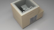 BlueCube LIMITLESS cold plunge tub beige with perforated screens with hempcarbon tub top down view [bc color=beige screen=screen deck=none tub=hempcarbon view=top]