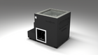 BlueCube LIMITLESS cold plunge tub black with hempcarbon tub left back view [bc color=black screen=frame deck=none tub=hempcarbon view=bl]