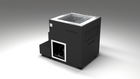 BlueCube LIMITLESS cold plunge tub black left back view [bc color=black screen=frame deck=none tub=stainless view=bl]