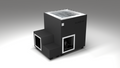 BlueCube LIMITLESS cold plunge tub black right back view [bc color=black screen=frame deck=none tub=stainless view=br]