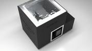 BlueCube LIMITLESS cold plunge tub black top down view [bc color=black screen=frame deck=none tub=stainless view=top]