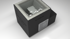 BlueCube LIMITLESS cold plunge tub black with perforated screens with hempcarbon tub top down view [bc color=black screen=screen deck=none tub=hempcarbon view=top]