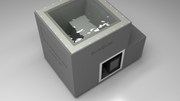 BlueCube LIMITLESS cold plunge tub grey with hempcarbon tub top down view [bc color=grey screen=frame deck=none tub=hempcarbon view=top]