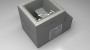 BlueCube LIMITLESS cold plunge tub grey with perforated screens with hempcarbon tub top down view [bc color=grey screen=screen deck=none tub=hempcarbon view=top]