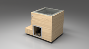 BlueCube LIMITLESS cold plunge tub uncladded with hempcarbon tub left back view [bc color=uncladded screen=frame deck=none tub=hempcarbon view=bl]