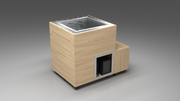 BlueCube LIMITLESS cold plunge tub uncladded left front view [bc color=uncladded screen=frame deck=none tub=stainless view=fl]