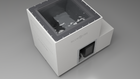 BlueCube LIMITLESS cold plunge tub white with carbon fiber tub top down view [bc color=white screen=frame deck=none tub=carbon-fiber view=top]