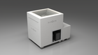 BlueCube LIMITLESS cold plunge tub white with gel coated tub left front view [bc color=white screen=frame deck=none tub=gel-coated view=fl]
