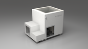 BlueCube LIMITLESS cold plunge tub white with gel coated tub right back view [bc color=white screen=frame deck=none tub=gel-coated view=br]