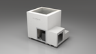 BlueCube LIMITLESS cold plunge tub white with gel coated tub right front view [bc color=white screen=frame deck=none tub=gel-coated view=fr]