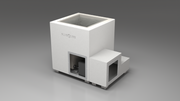 BlueCube LIMITLESS cold plunge tub white with gel coated tub right front view [bc color=white screen=frame deck=none tub=gel-coated view=fr]