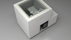 BlueCube LIMITLESS cold plunge tub white with hempcarbon tub top down view [bc color=white screen=frame deck=none tub=hempcarbon view=top]