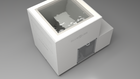 BlueCube LIMITLESS cold plunge tub white with perforated screens with gel coated tub top down view [bc color=white screen=screen deck=none tub=gel-coated view=top]
