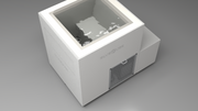 BlueCube LIMITLESS cold plunge tub white with perforated screens with gel coated tub top down view [bc color=white screen=screen deck=none tub=gel-coated view=top]