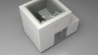 BlueCube LIMITLESS cold plunge tub white with perforated screens with hempcarbon tub top down view [bc color=white screen=screen deck=none tub=hempcarbon view=top]