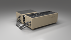 BlueCube CM cold plunge tub beige with carbon fiber tub right back view [bc color=beige deck=none tub=carbon-fiber view=br]