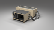 BlueCube CM cold plunge tub beige with gel coated tub right front view [bc color=beige deck=none tub=gel-coated view=fr]