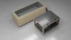 BlueCube CM cold plunge tub beige with hempcarbon tub top down view [bc color=beige deck=none tub=hempcarbon view=top]
