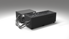 BlueCube CM cold plunge tub black with carbon fiber tub right back view [bc color=black deck=none tub=carbon-fiber view=br]