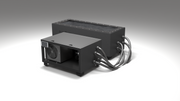 BlueCube CM cold plunge tub black with carbon fiber tub right front view [bc color=black deck=none tub=carbon-fiber view=fr]