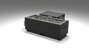 BlueCube CM cold plunge tub black with hempcarbon tub left back view [bc color=black deck=none tub=hempcarbon view=bl]