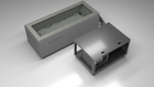 BlueCube CM cold plunge tub grey with hempcarbon tub top down view [bc color=grey deck=none tub=hempcarbon view=top]