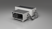 BlueCube CM cold plunge tub white with carbon fiber tub right front view [bc color=white deck=none tub=carbon-fiber view=fr]