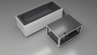 BlueCube CM cold plunge tub white with carbon fiber tub top down view [bc color=white deck=none tub=carbon-fiber view=top]