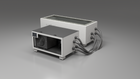 BlueCube CM cold plunge tub white with hempcarbon tub right front view [bc color=white deck=none tub=hempcarbon view=fr]