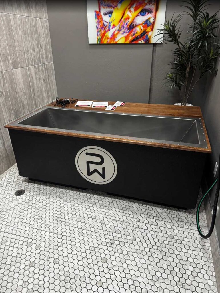 bluecube c3 custom cold plunge walnut-deck pw branded front view project wellbeing las vegas nv.jpg
