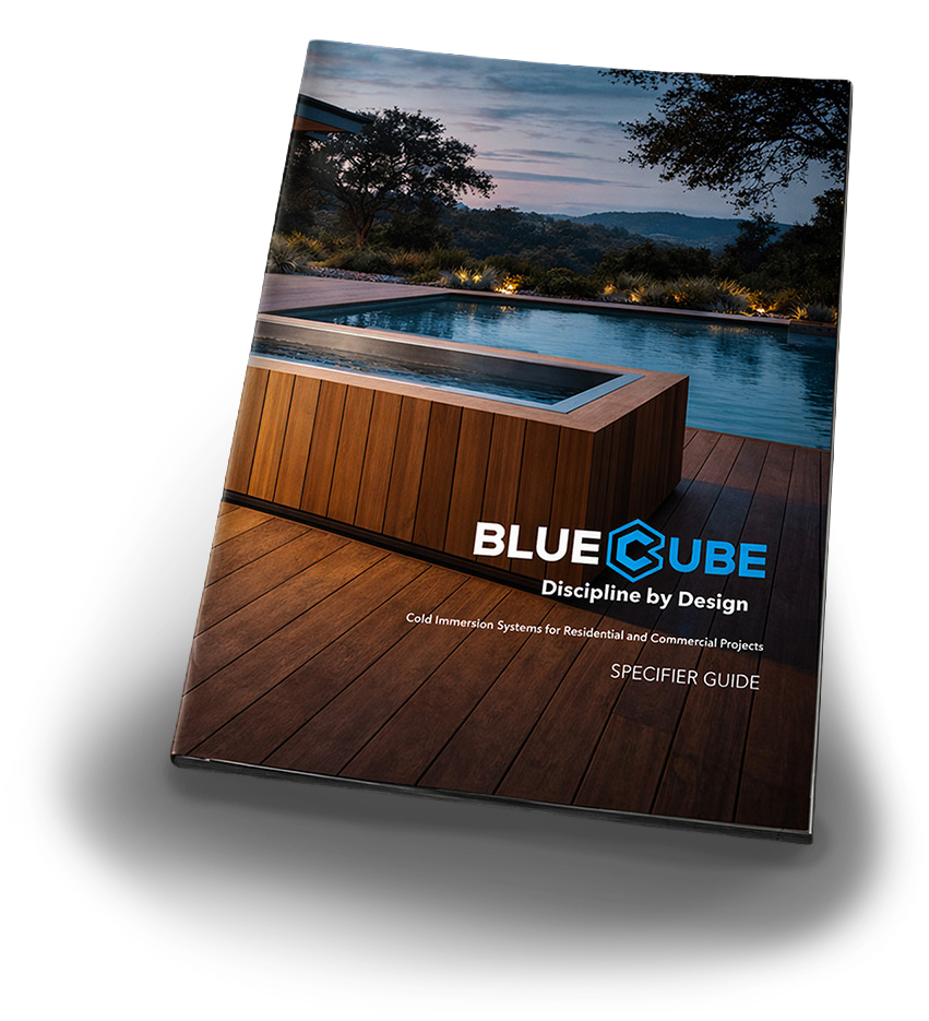 BlueCube Custom Cold Plunge Guide magazine cover photo