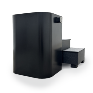 Black D1 BlueCube Cold Plunge Icon On White Background