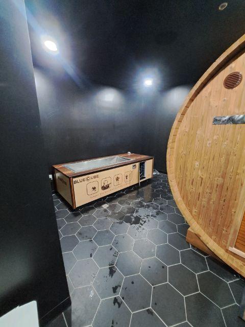 Joe Rogan's second BlueCube at the JRE studio beside the sauna